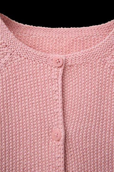 Zara KNIT CARDIGAN - Pink