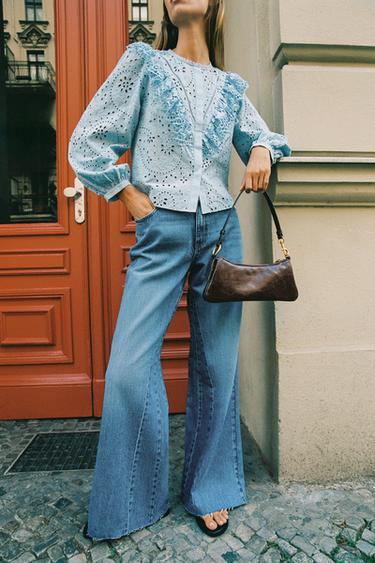 JEAN Z1975 WIDE LEG TAILLE HAUTE - Indigo de Zara - Image 2