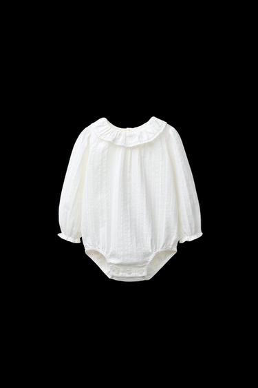 HONEYCOMB TEXTURED BODYSUIT - Ecru by Zara