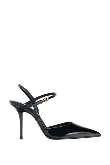 SLINGBACK SHOES WITH STRAP - Black by Zara