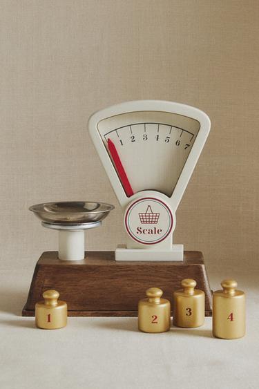 Zara DJEČJA IGRAČAKA VAGA ZA SUPERMARKET – krema