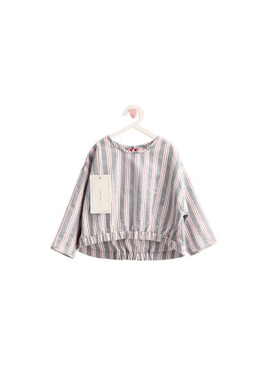 ZARA TIMELESS - TOP RAYAS - Azul de Zara