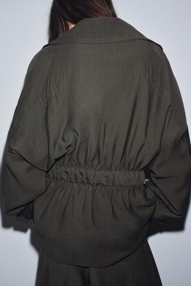 ZW COLLECTION FLOWING BELTED JACKET - Brown / Taupe by Zara - Image 2