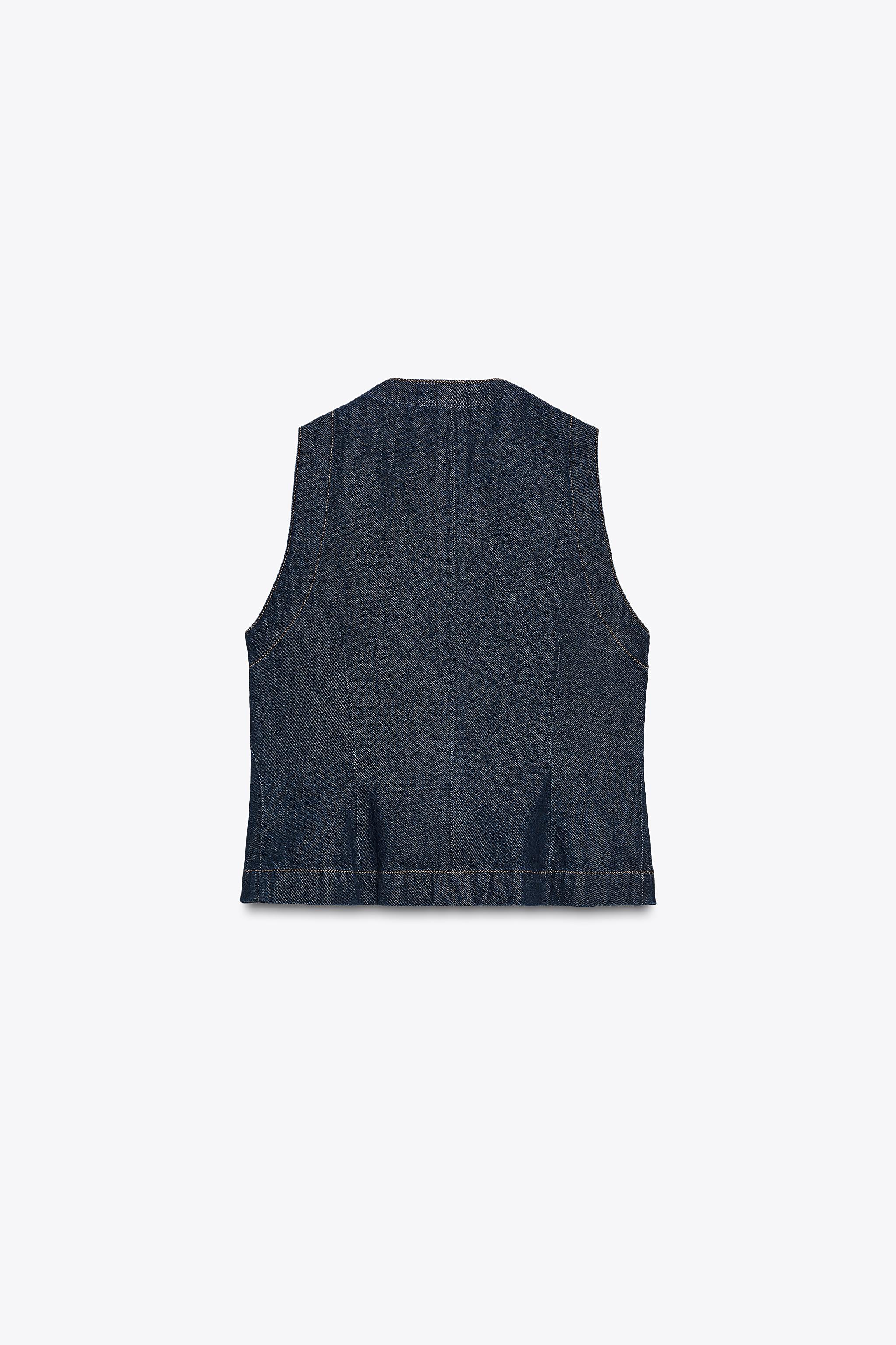 デニムテーラードベスト Z1975 デニム テーラードベスト - ブルー | ZARA Japan / 日本