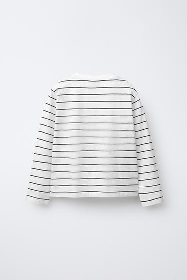 T-SHIRT BASIQUE À RAYURES - Rayures de Zara - Image 1