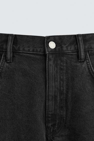 BERMUDA DENIM BAGGY FIT - Negro de Zara