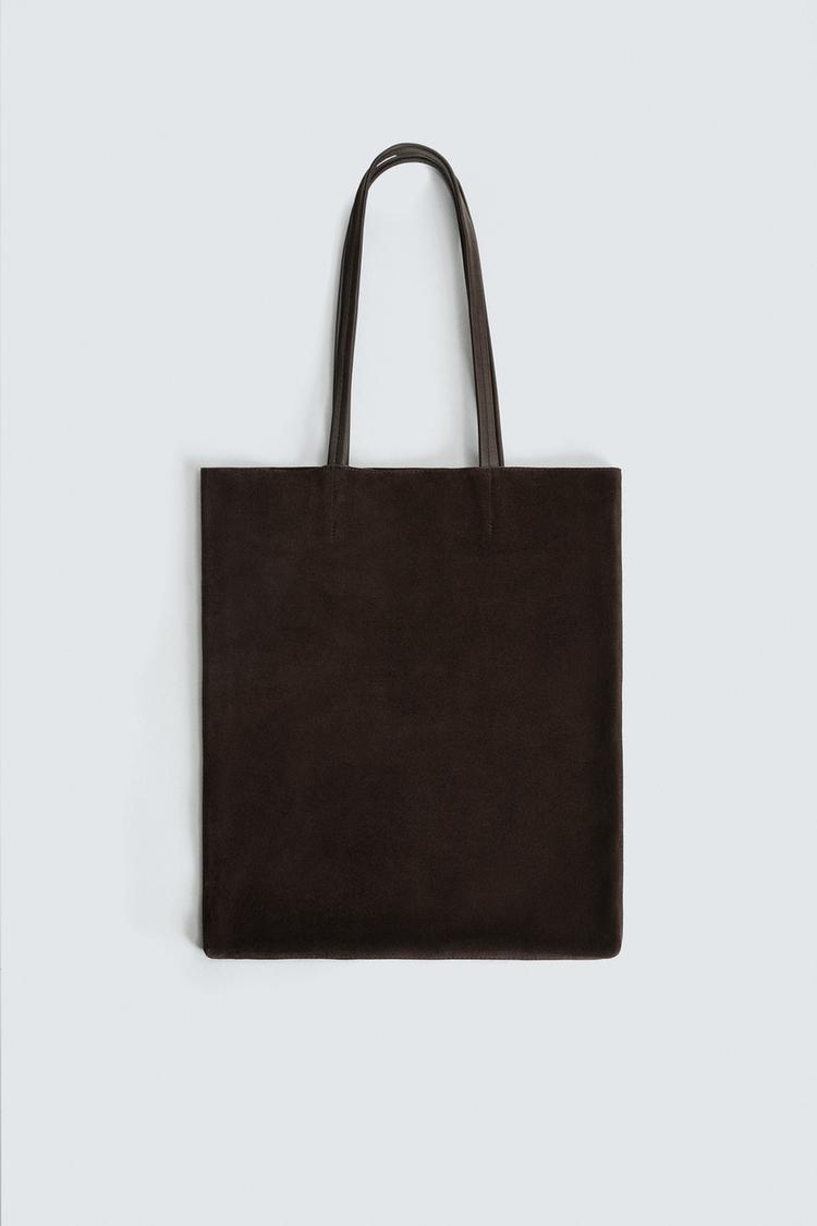 ZARA LEATHER TOTE BAG