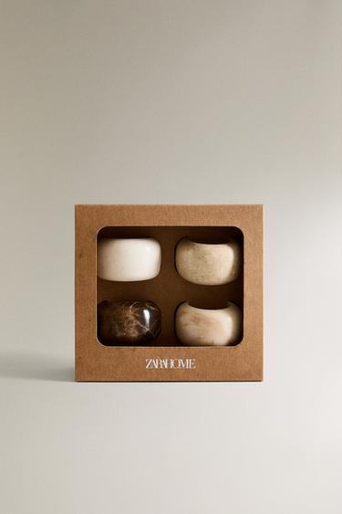MARBLE NAPKIN RINGS (SET OF 4) -  by Zara - Image 4