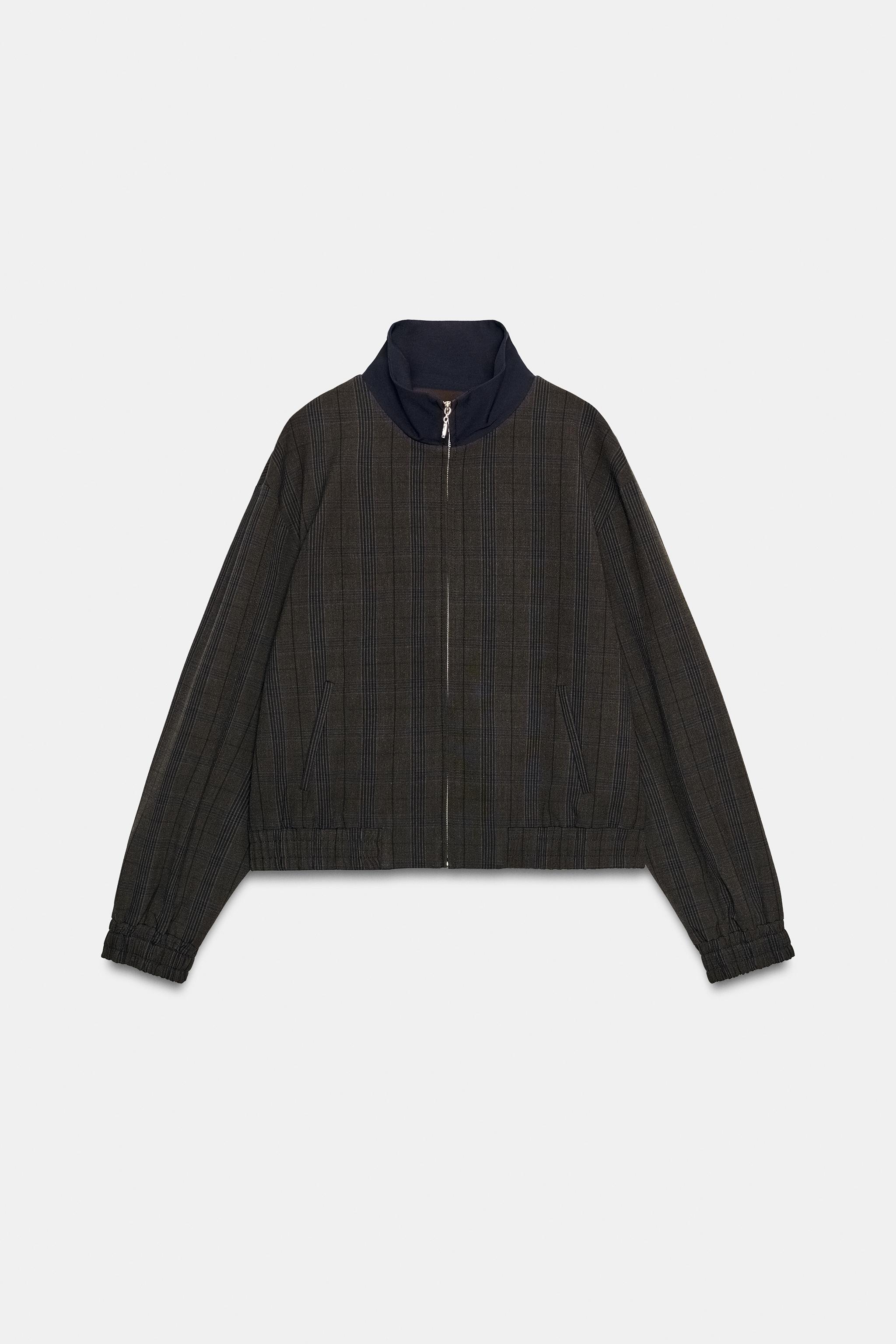 PLAID BOMBER JACKET