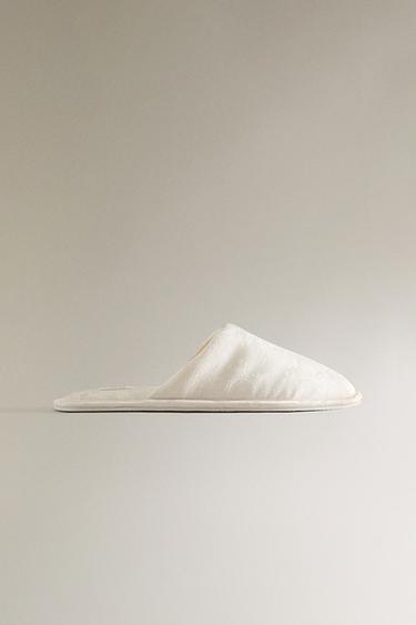 JACQUARD MULE SLIPPERS - Beige by Zara