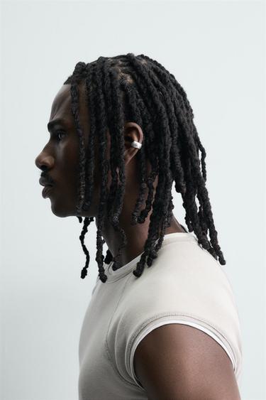 قرط الأذن الأنبوبي - فضي الخاص بـ Zara - صورة 0