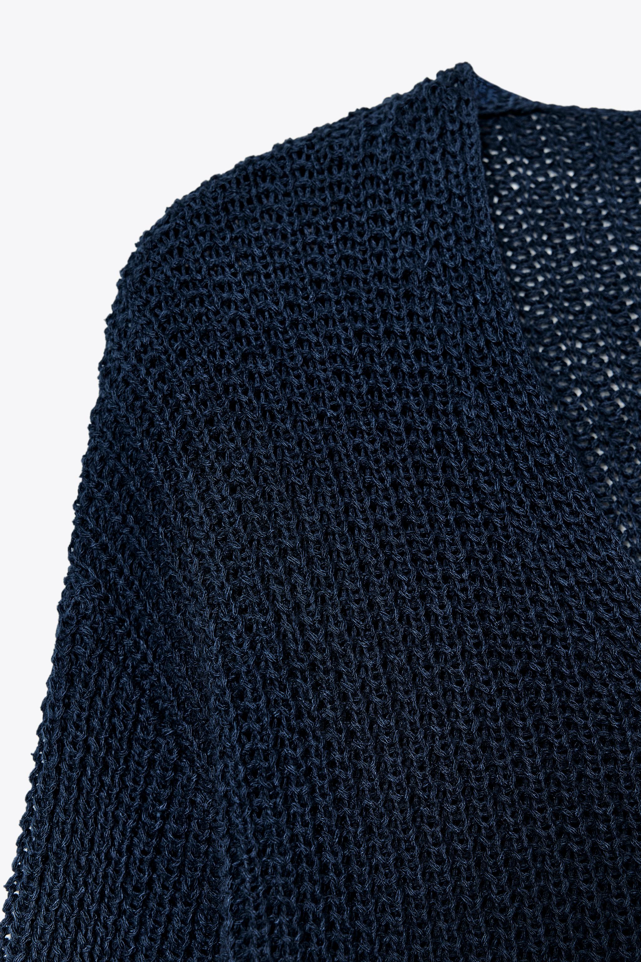 ZARA RELAXED FIT テクスチャー セーター X FANGLU LIN 5755/428 RELAXED FIT テクスチャー セーター X FANGLU LIN - ネイビー