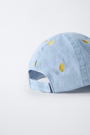 EMBROIDERED LEMON DENIM CAP - Blue by Zara - Image 2
