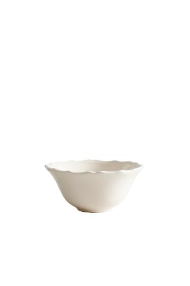 EARTHENWARE SNACK BOWL - Ecru by Zara