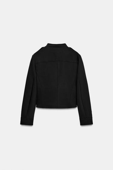 VESTE AJUSTÉE À BOUTONS - Noir de Zara - Image 4