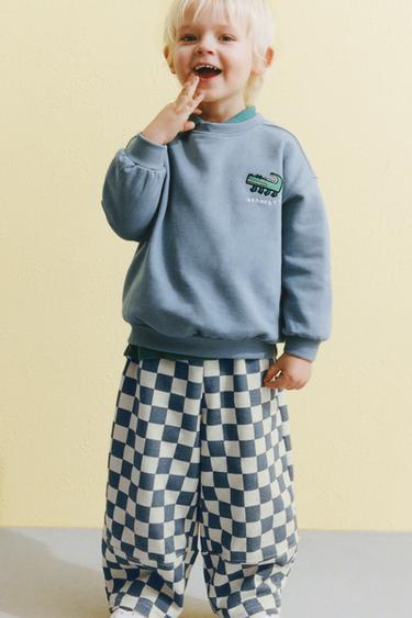 BALLOON CHECK TROUSERS - Blue by Zara