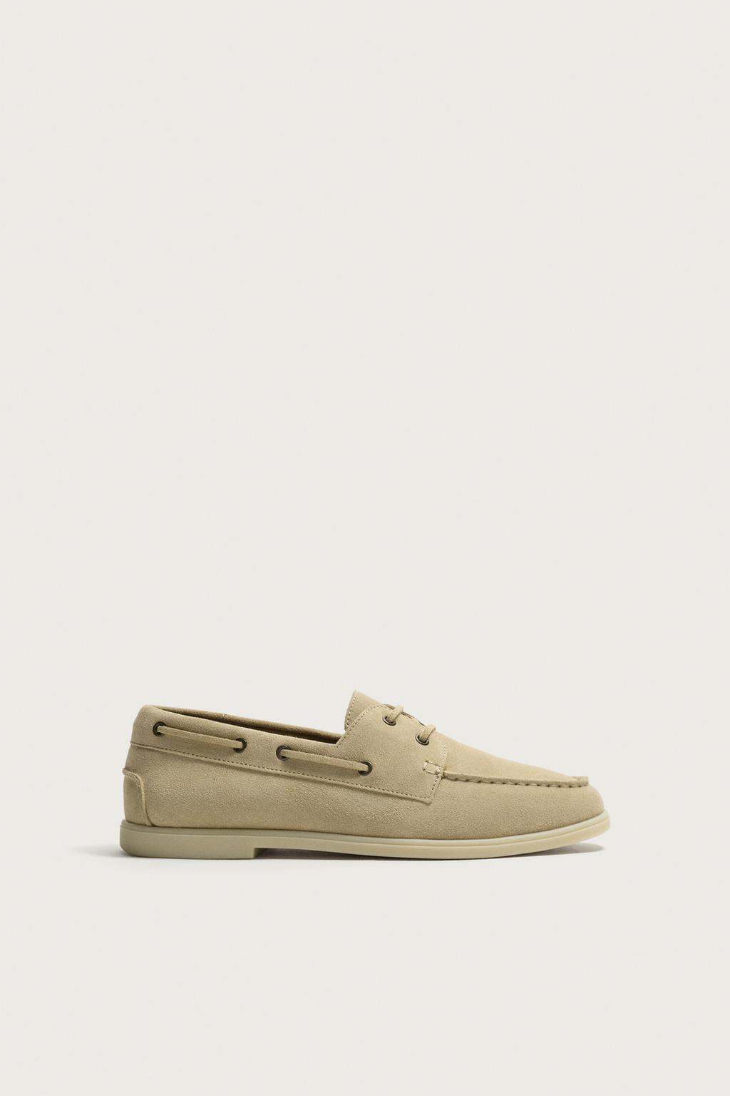 Leather Boat Shoes — Men's