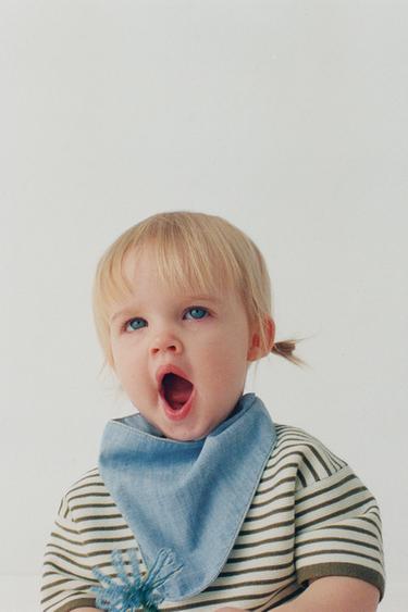 STRIPED KNIT JUMPER - Ecru / Green by Zara