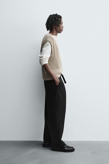 GILET EN MAILLE BOXY FIT - Beige de Zara - Image 3