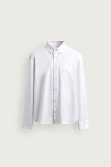 TEXTURED OXFORD SHIRT - White by Zara