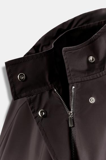BLOUSON ENGOMMÉ CAPUCHE - Marron de Zara - Image 9