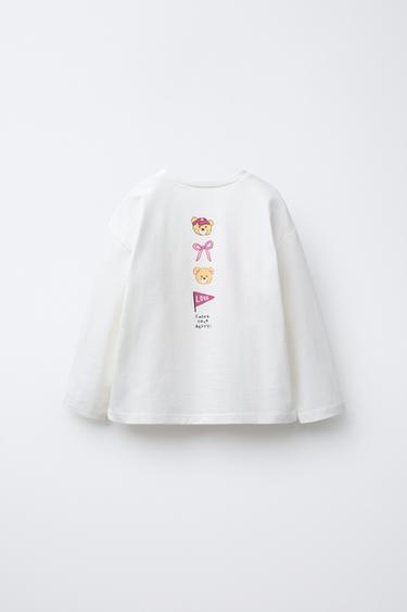 PRINTED T-SHIRT - Oyster-white by Zara - Image 1