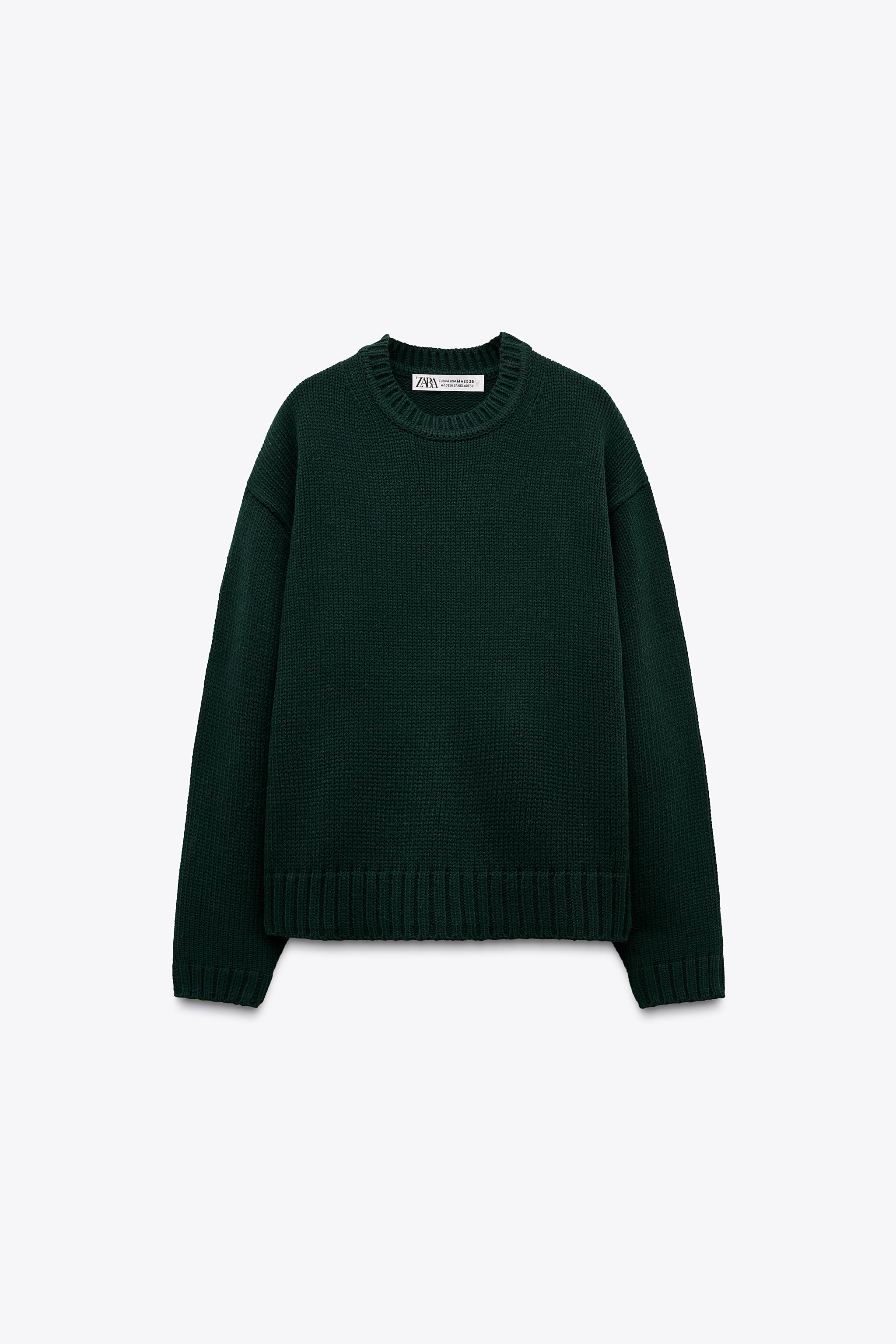 プレーン ニットセーター - ボトルグリーン | ZARA Japan / 日本