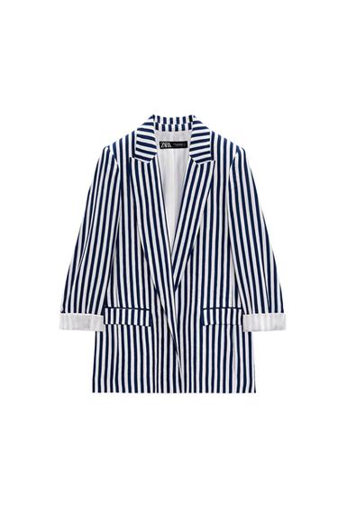 STRIPED POCKETED BLAZER