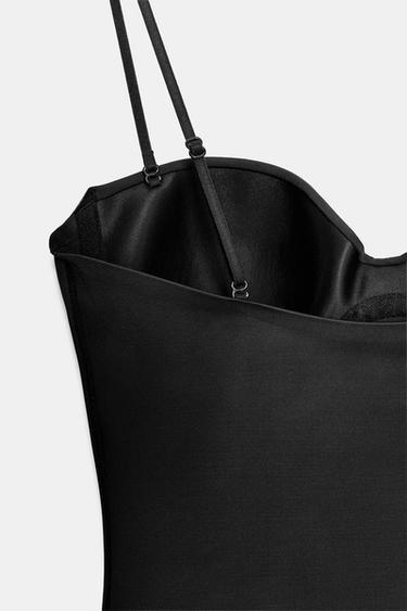 SHORT POLYAMIDE BLEND DRESS - Black by Zara - Image 7