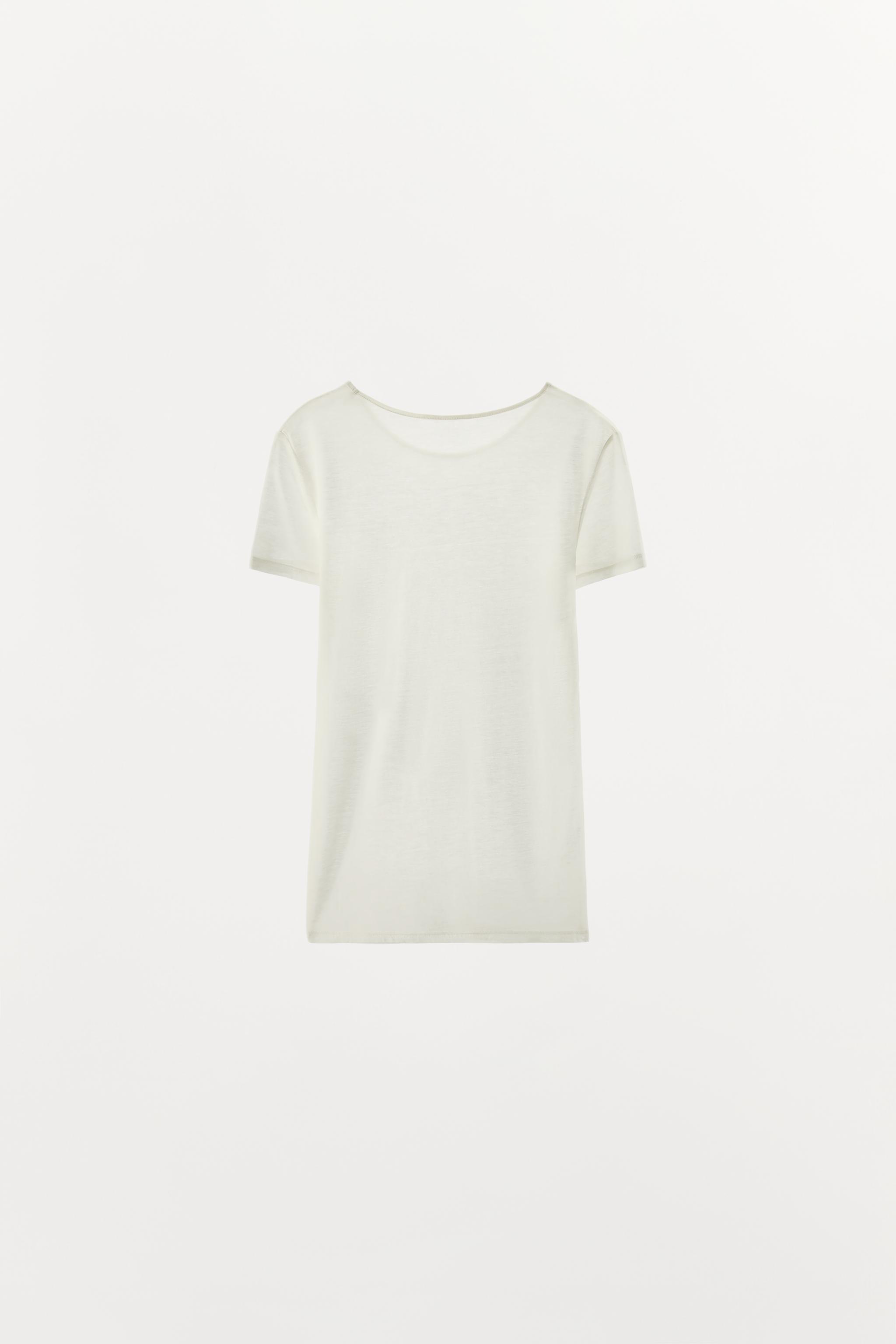 T-SHIRT UNI MÉLANGE LAINE