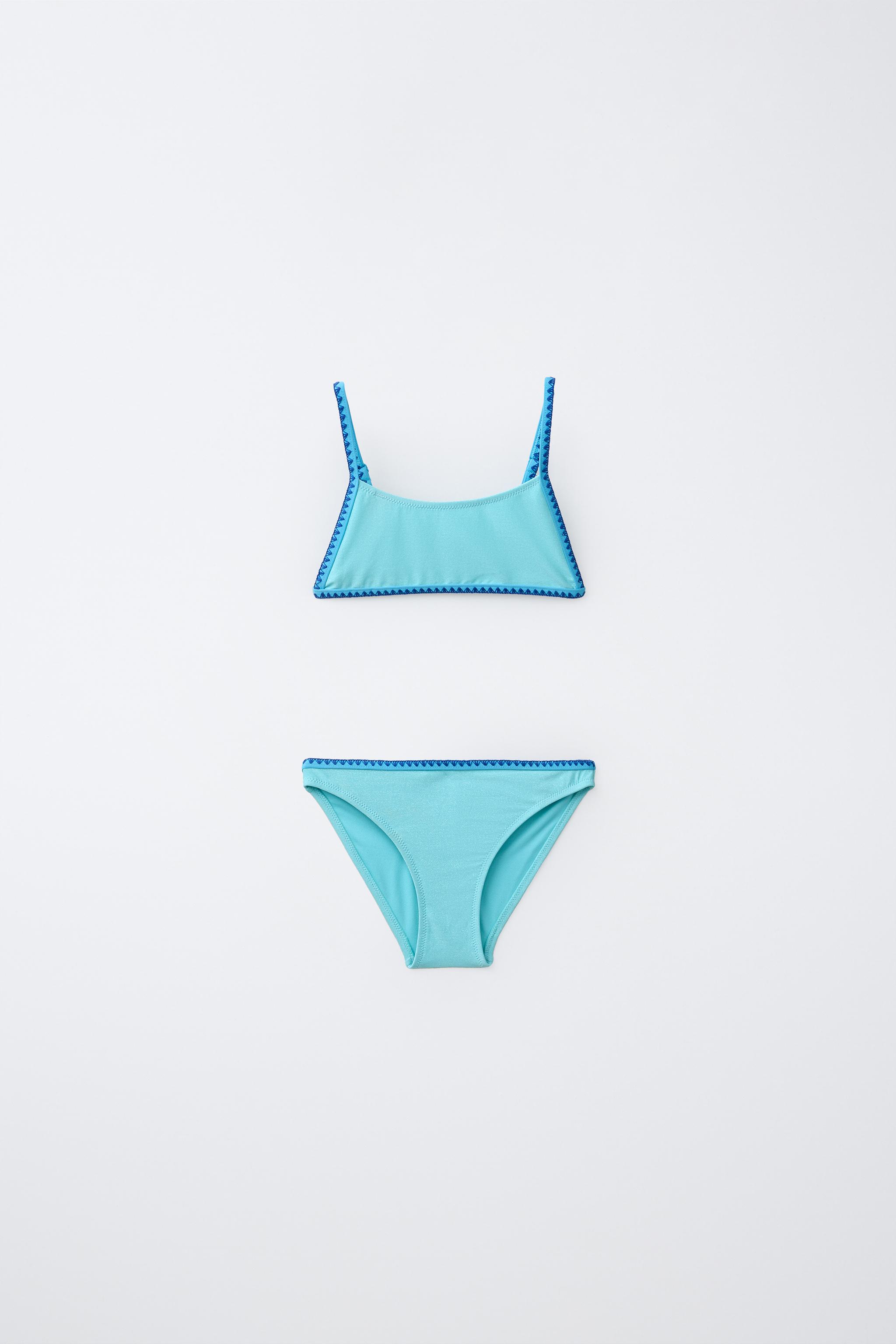 AGES 6-14 / SHIMMER BIKINI - Light blue | ZARA United States