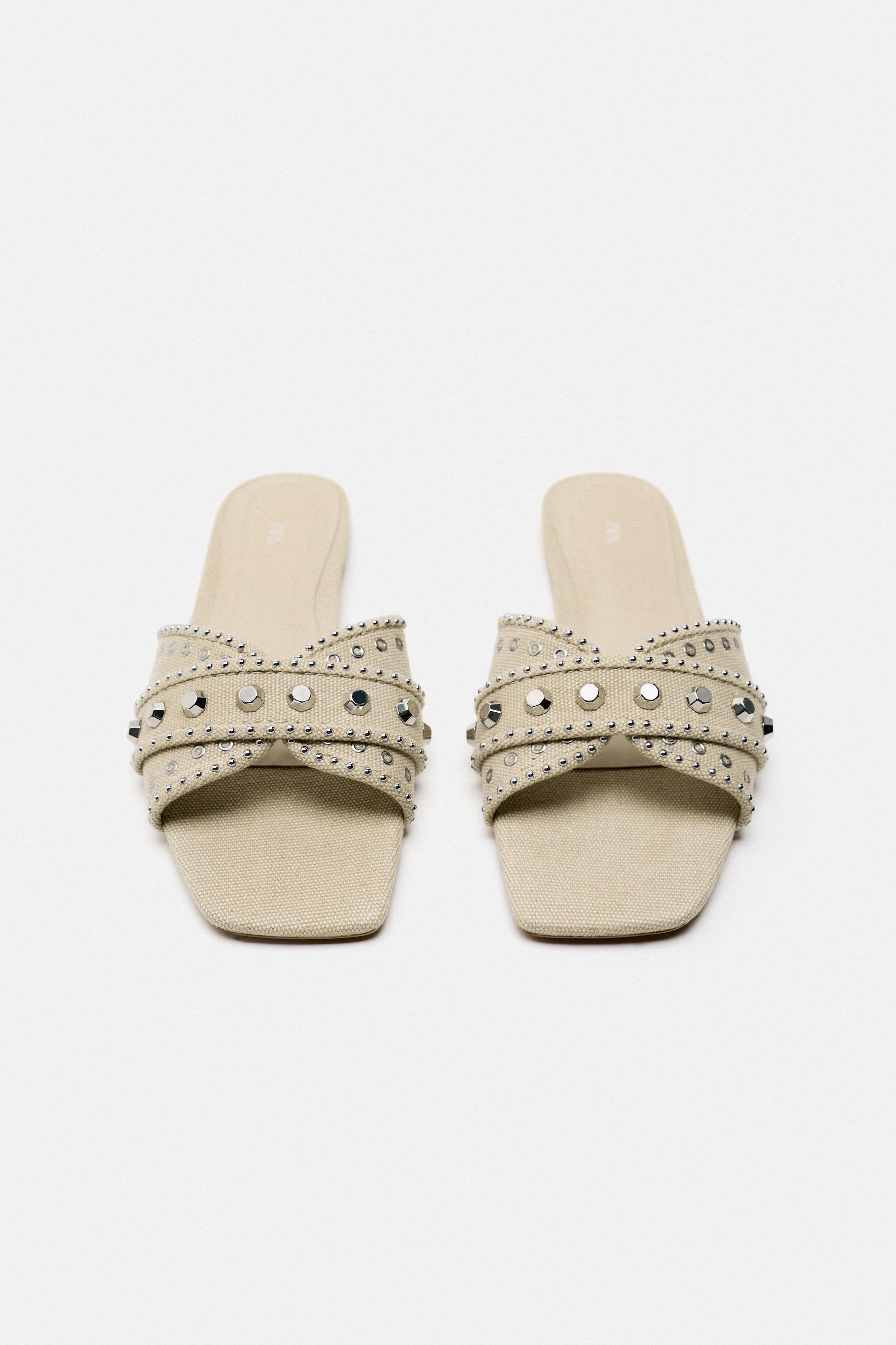 Zara studded hot sale sandals