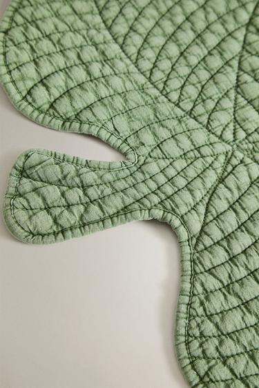 SET DE TABLE MATELASSÉ TRÈFLE - Vert de Zara - Image 1