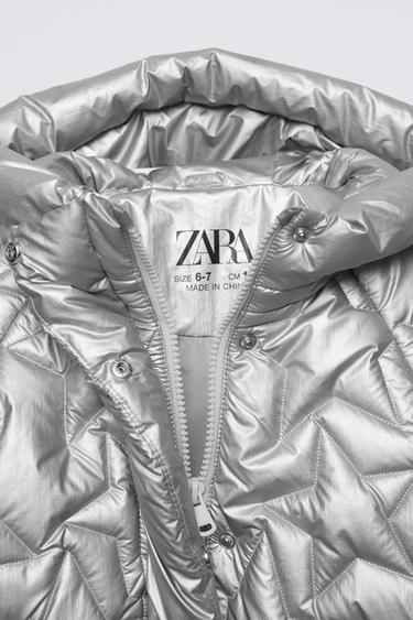 STARS PUFFER JACKET - Silver by Zara - Image 2