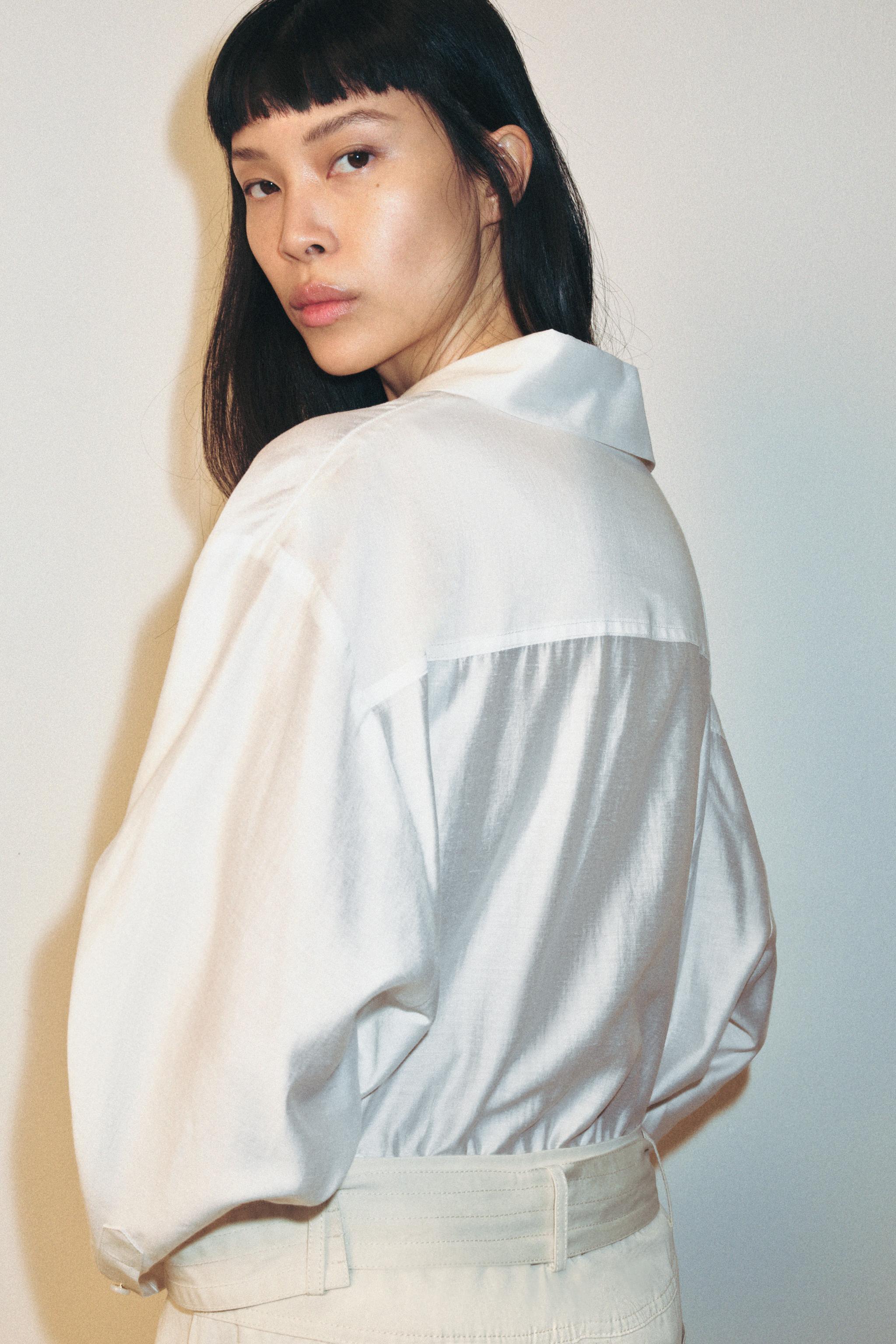 SATEN OVERSIZE GÖMLEK - Görsel 4