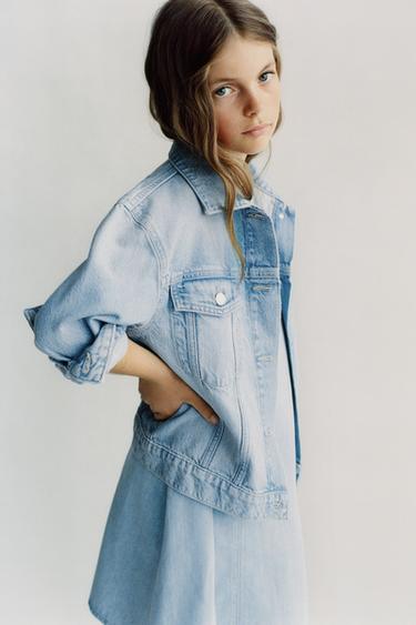 Zara BASIC DENIM JACKET - Blue