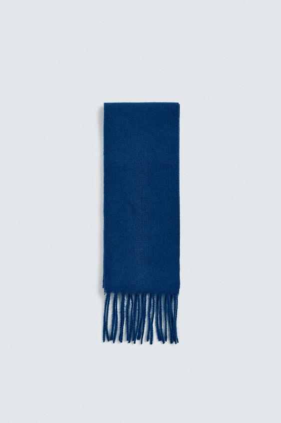 NARROW FRINGED SCARF