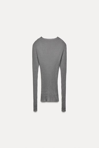 CAMISETA CANALÉ RIB - Gris de Zara