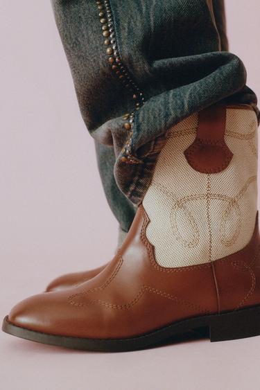 COWBOY BOOTS - Brown by Zara