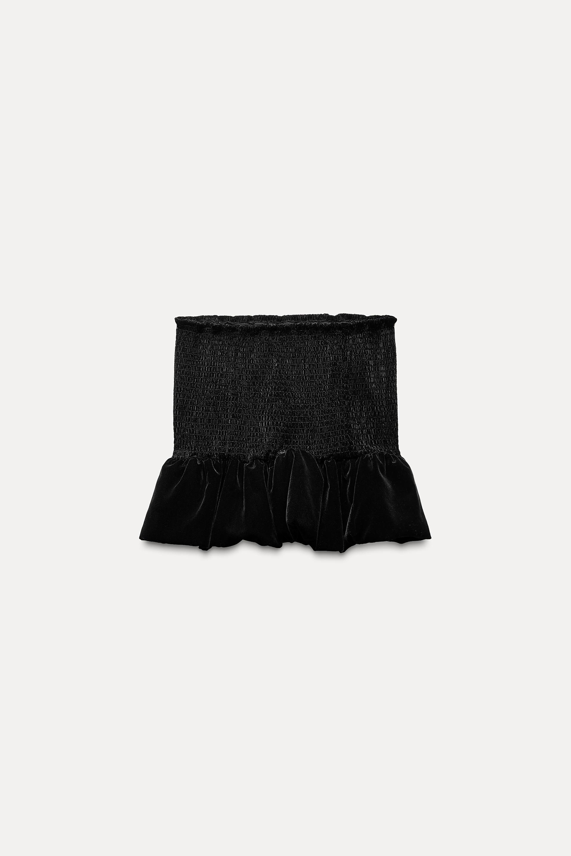 VOLUMINOUS VELVET SKORT