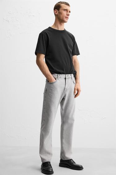 STRAIGHT ANKLE FIT JEANS - Grey by Zara - Image 4