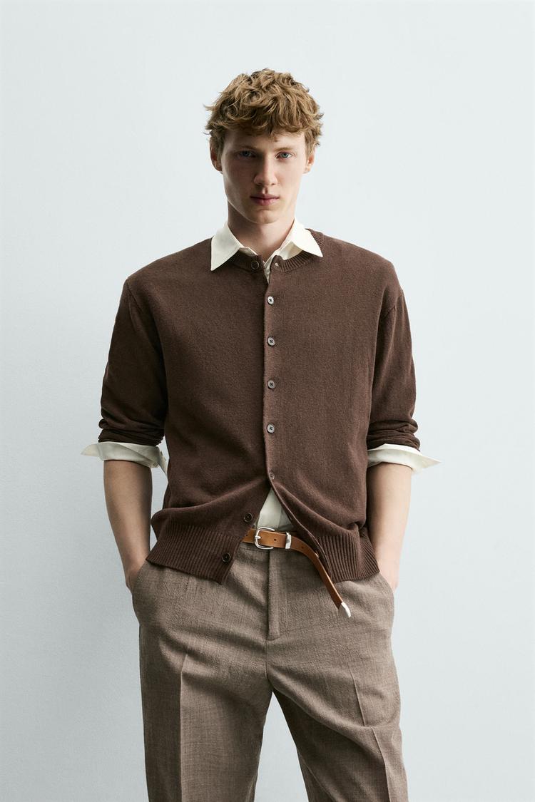 ZARA LINEN/COTTON CARDIGAN