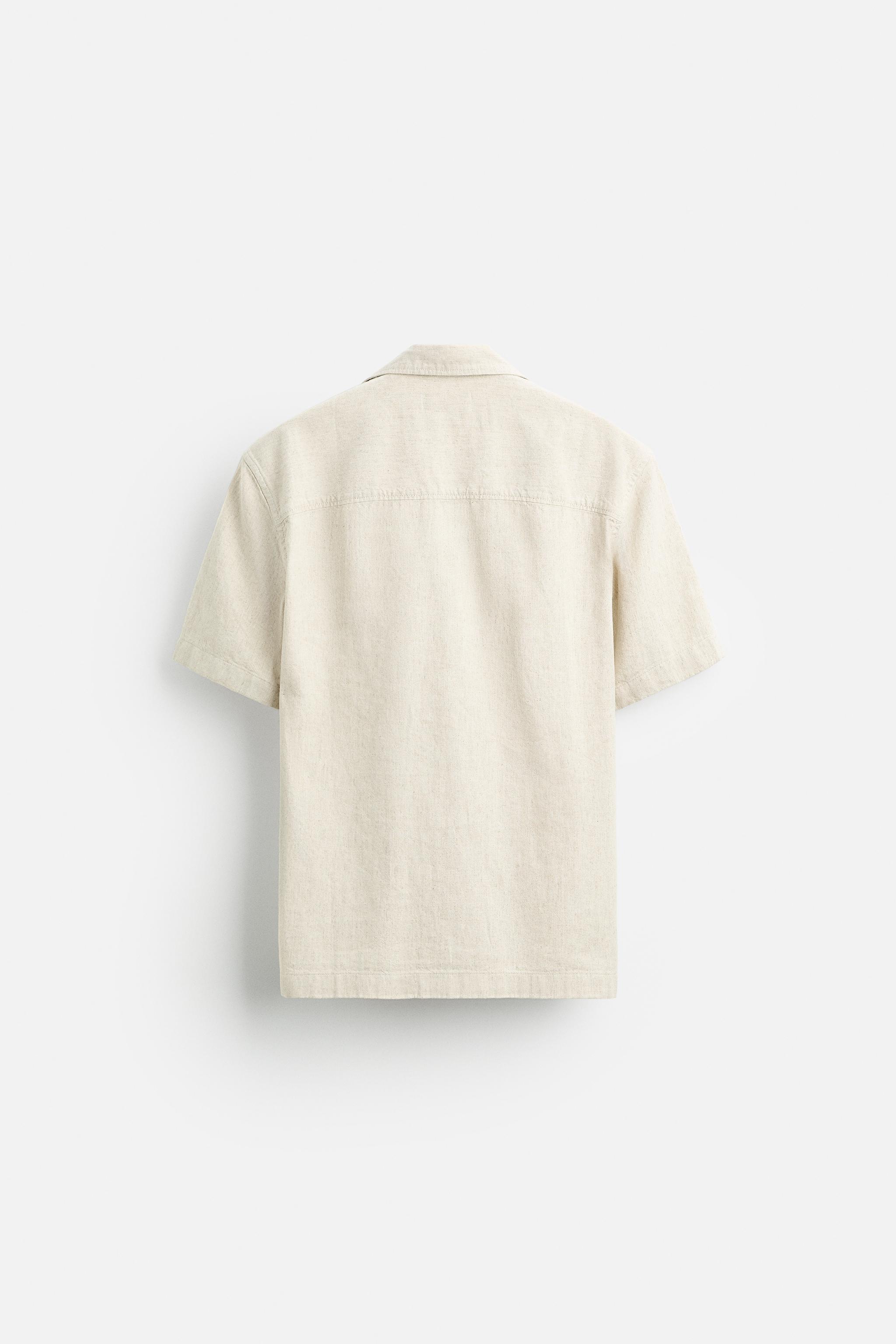 TEXTURED COTTON SHIRT - Light beige | ZARA United States TEXTURED COTTON SHIRT - Light beige | ZARA United States