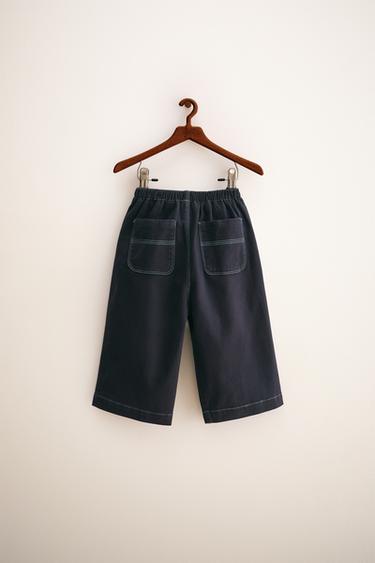 Zara ZARA TIMELESS - CONTRAST SOFT TOUCH BAGGY PANTS - Charcoal