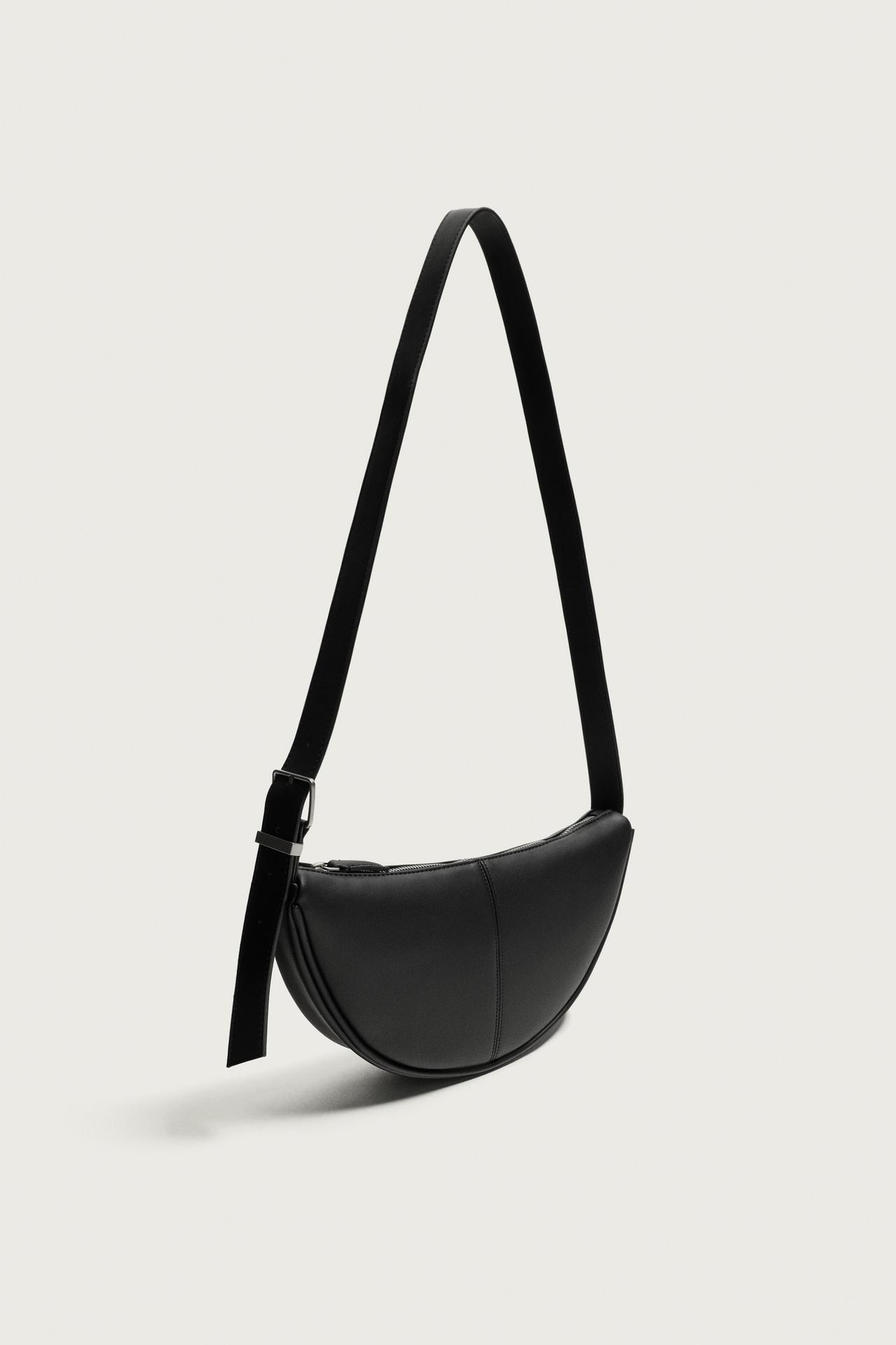 BUCKLE SHOULDER BAG — Black