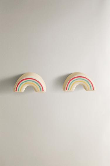 PACK OF CHILDREN'S RAINBOW DOOR KNOBS (PACK OF 2) - Multicoloured by Zara