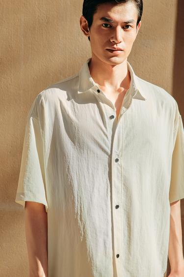 LIGHTWEIGHT TECHNICAL SHIRT - Ecru by Zara