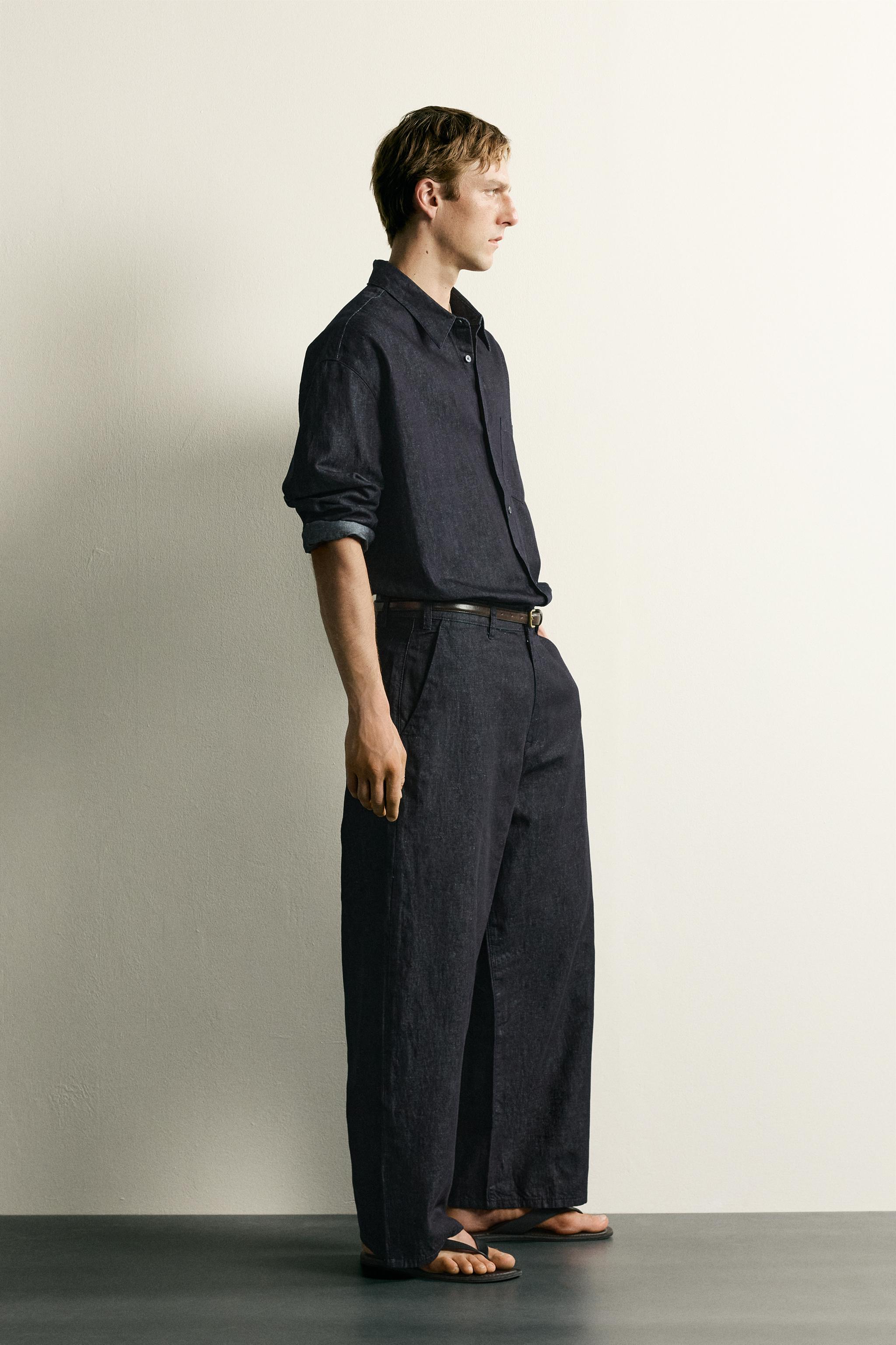 CHEMISE RELAXED FIT EN DENIM LÉGER