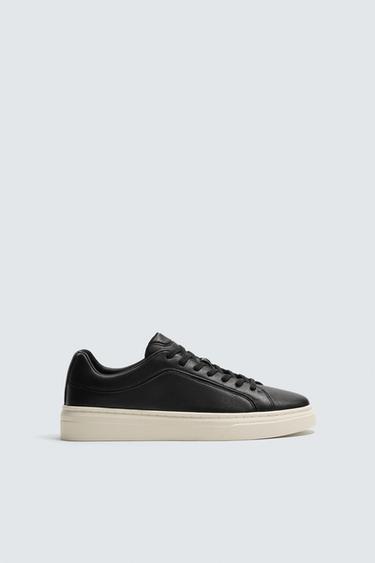 LEATHER TRAINERS - Black by Zara