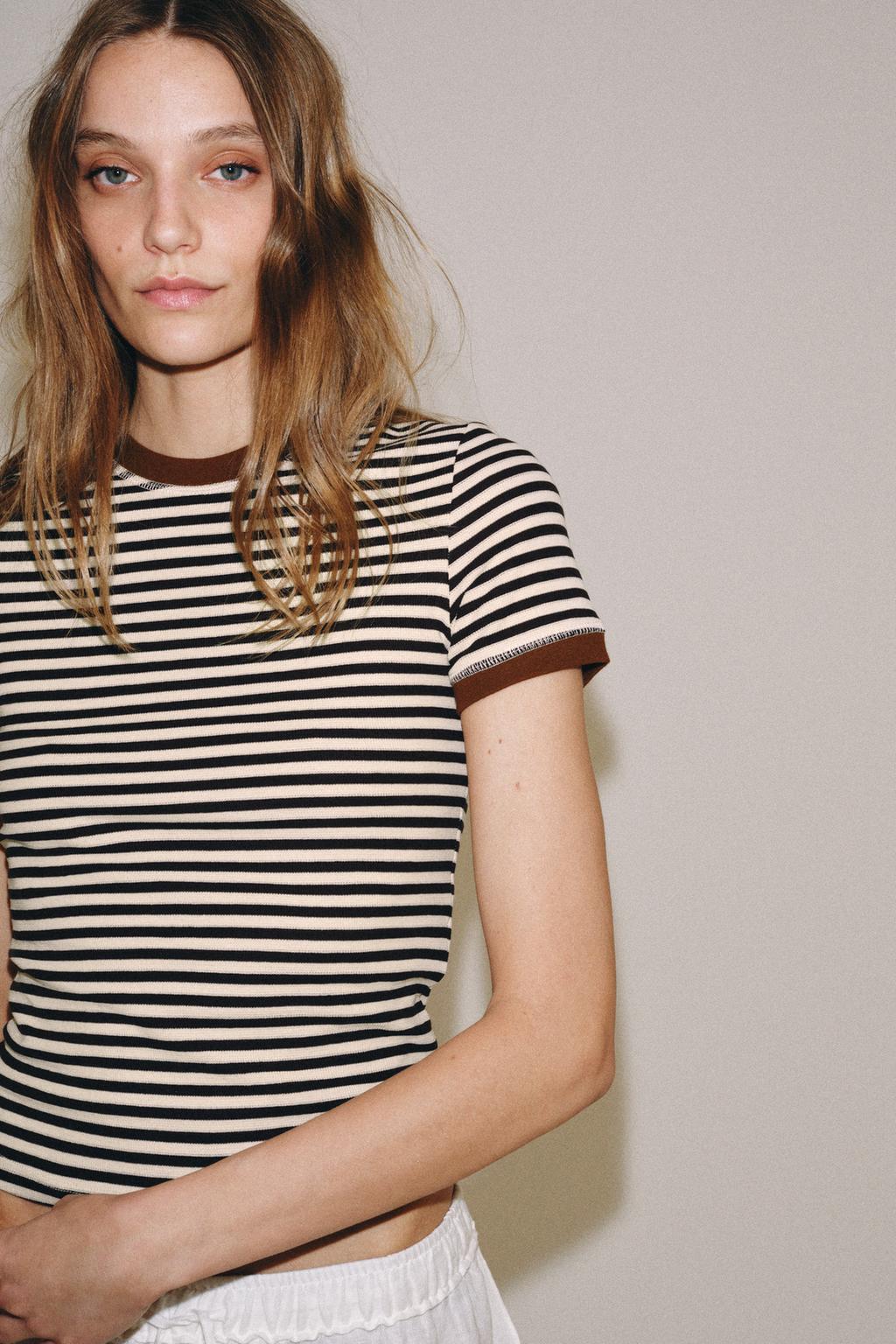 STRIPED SHORT SLEEVE T-SHIRT